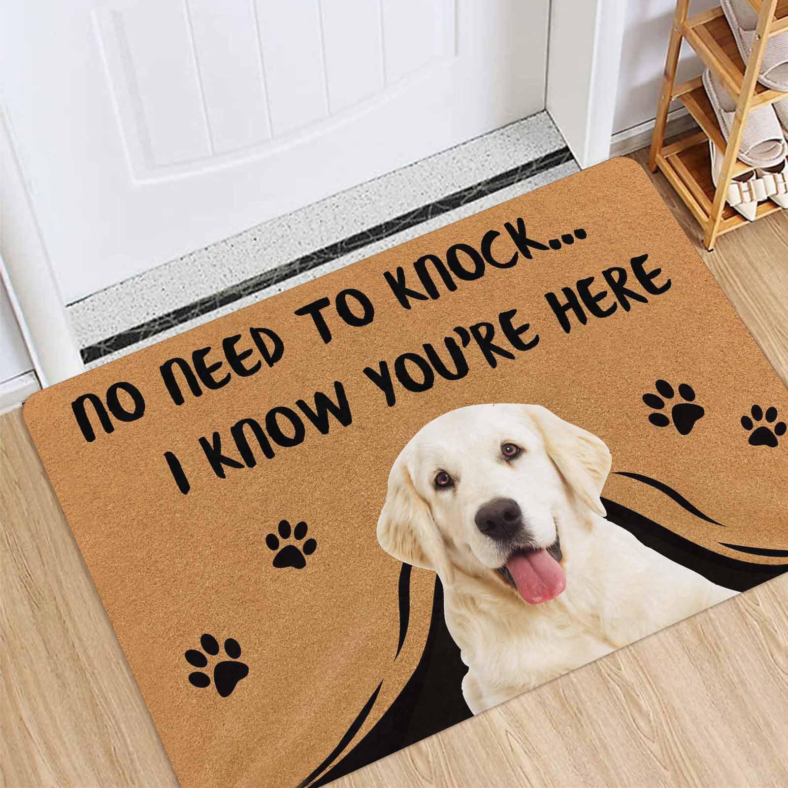 Amazon.com: MyPupSocks Personalized Custom Doormat No Need to